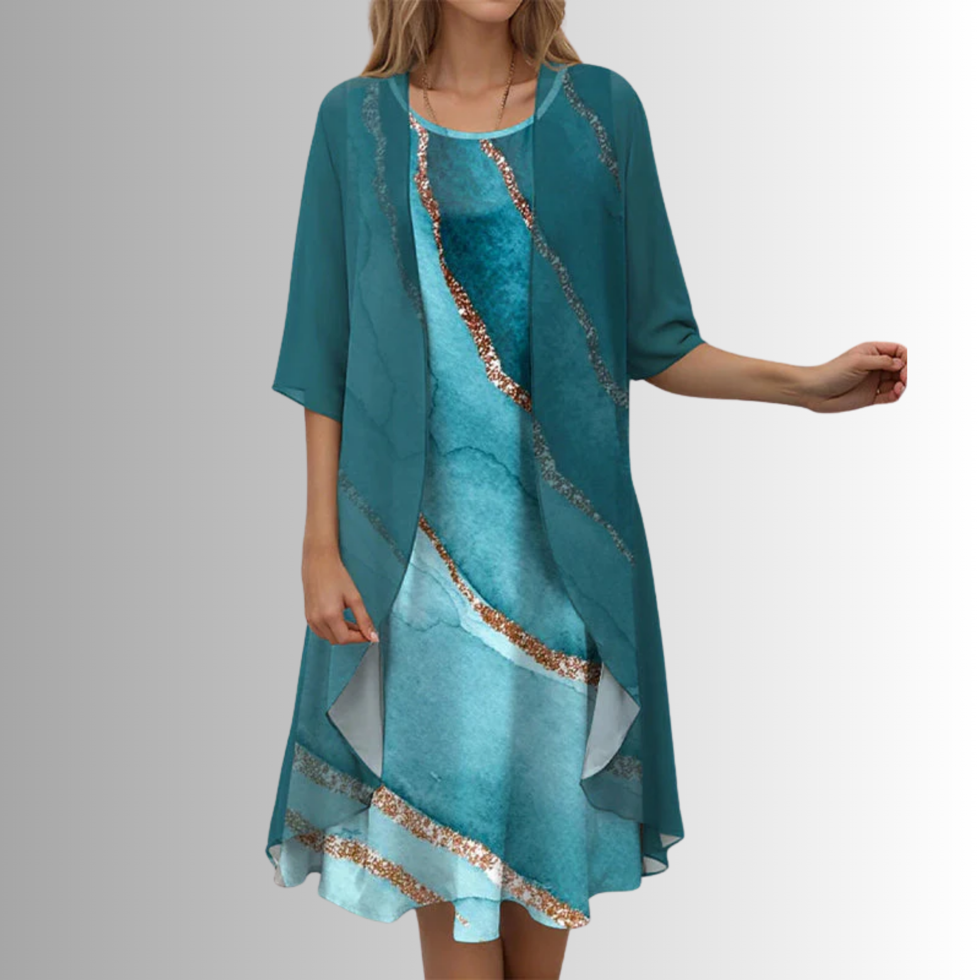 Judith™ | Women's Set 2-Piece with Lightweight Blouse & Flowy Dress | Effortless Style for Any Occasion 2
