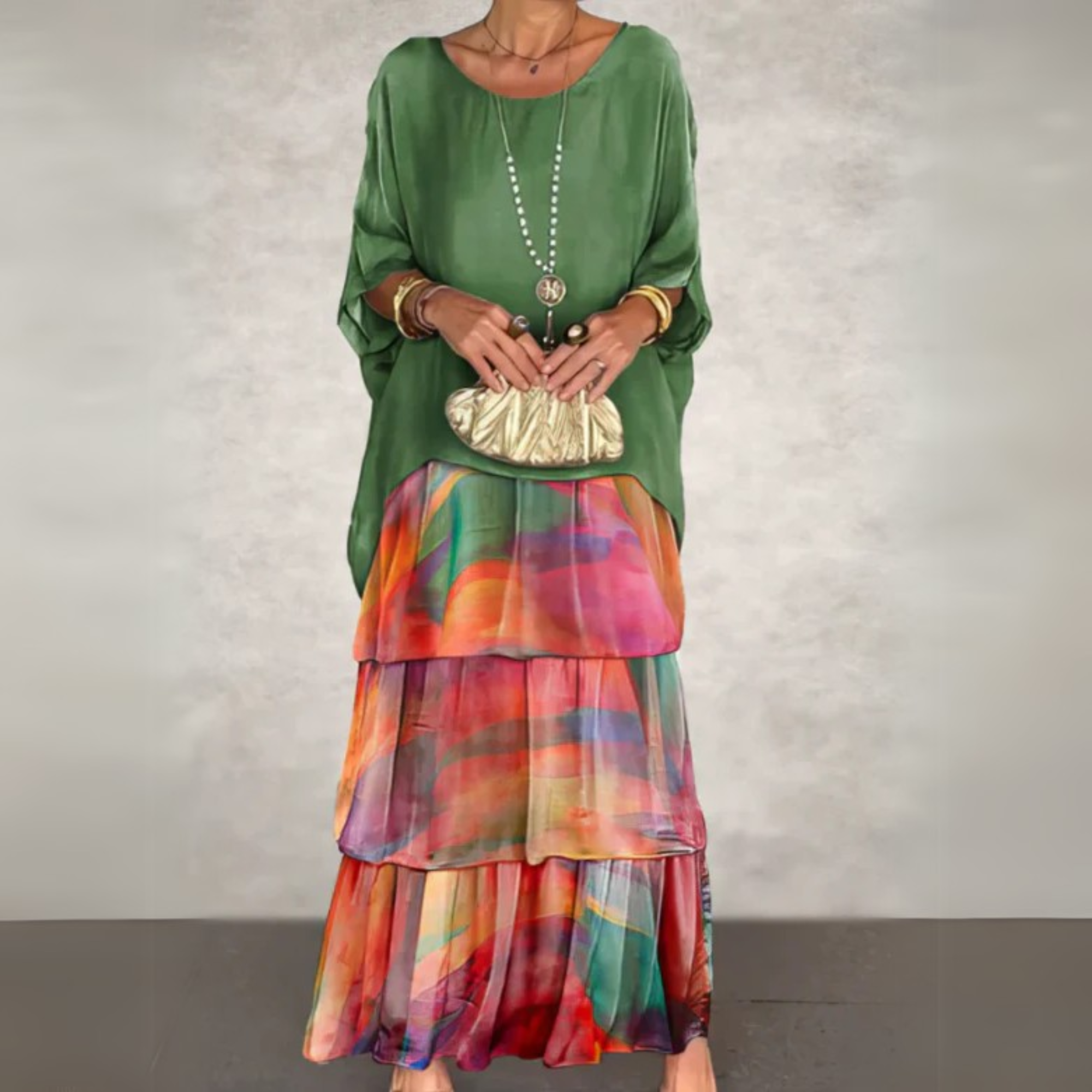 Kali Collection | Women's Elegant Long Flowing Dress with Flattering Fit | Versatile Wedding Guest & Summer Style 0