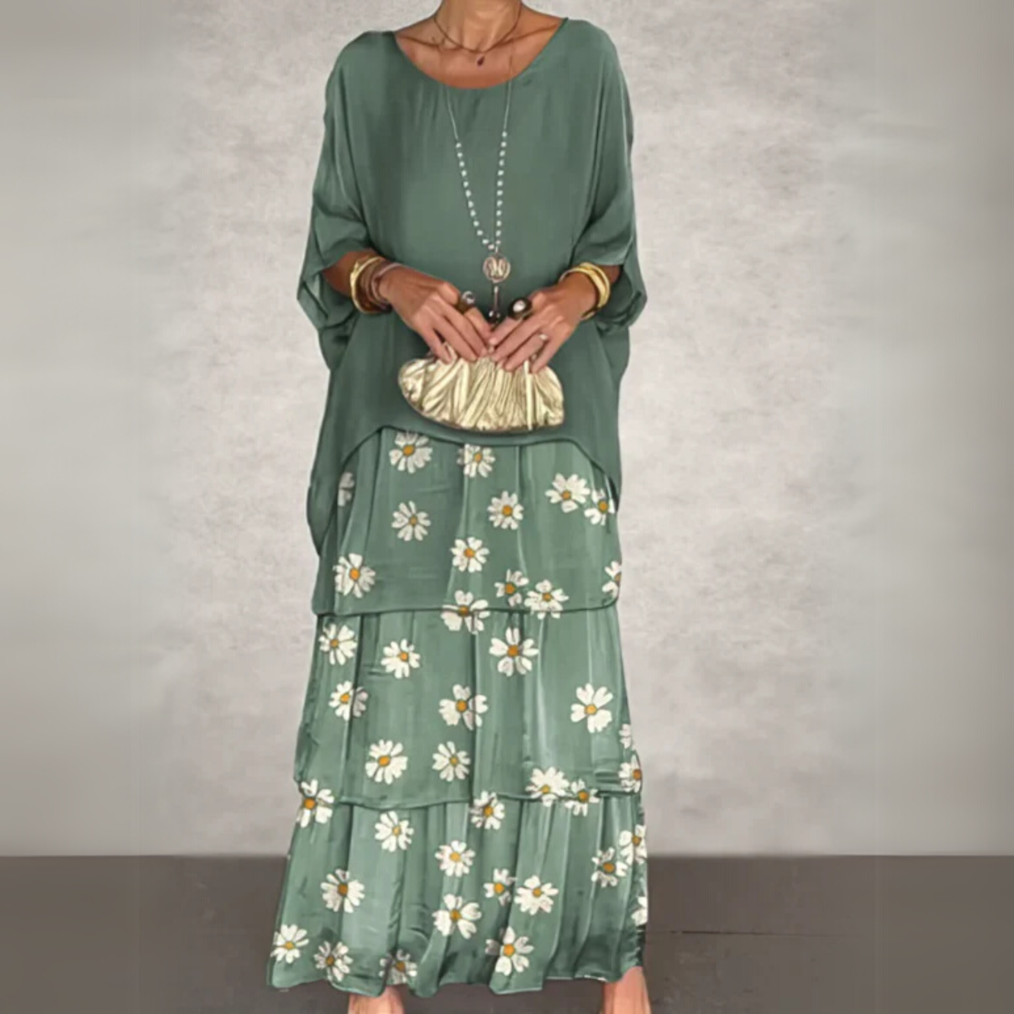 Kali Collection | Women's Elegant Long Flowing Dress with Flattering Fit | Versatile Wedding Guest & Summer Style 1