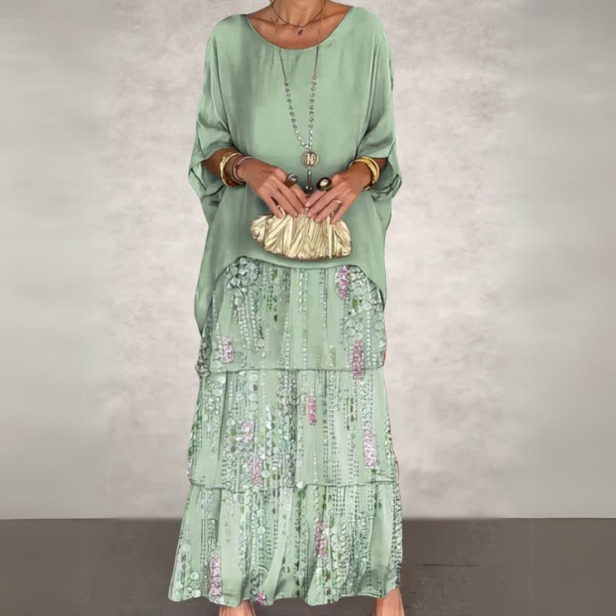 Kali Collection | Women's Elegant Long Flowing Dress with Flattering Fit | Versatile Wedding Guest & Summer Style 2
