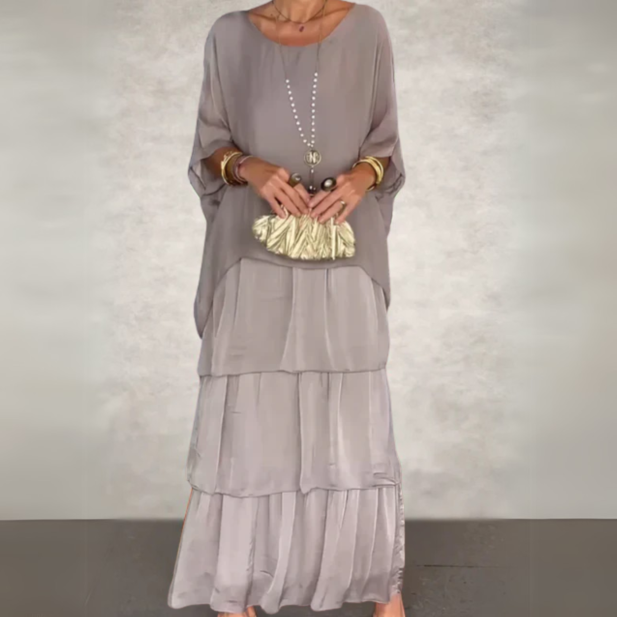 Kali Collection | Women's Elegant Long Flowing Dress with Flattering Fit | Versatile Wedding Guest & Summer Style 3
