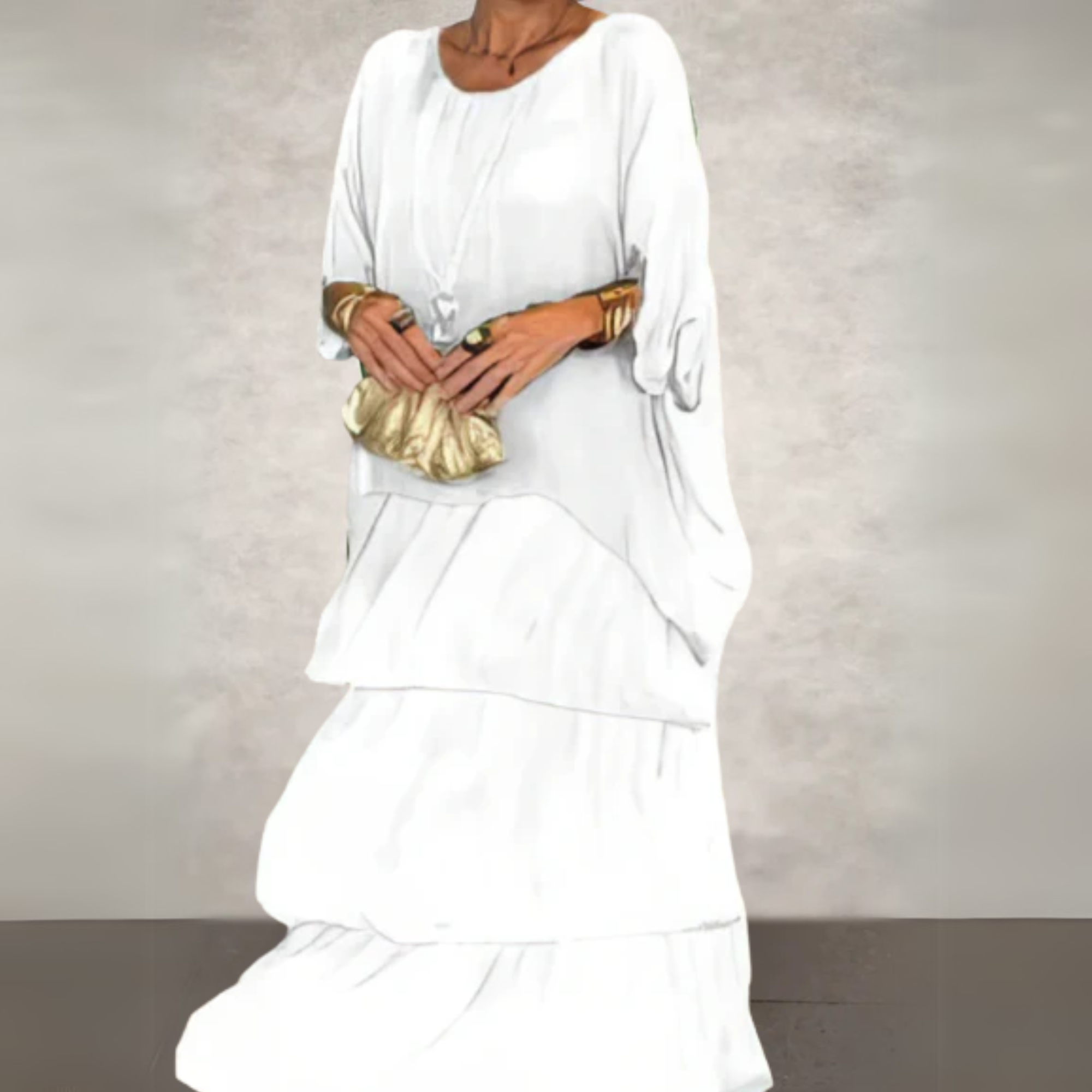Kali Collection | Women's Elegant Long Flowing Dress with Flattering Fit | Versatile Wedding Guest & Summer Style 5