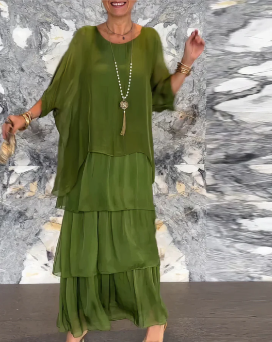 Kali Collection | Women's Elegant Long Flowing Dress with Flattering Fit | Versatile Wedding Guest & Summer Style 9